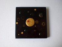 Chronos 5. Contre-plaqu&eacute;. 15x15 cm.