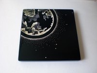 La nuit tous les chats sont gris (haut). M&eacute;dium. 20x20cm.